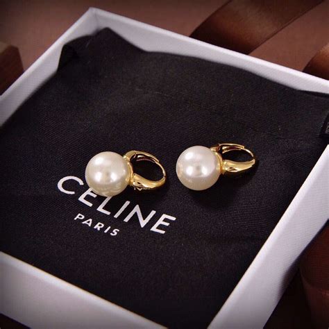 celine pearl earrings replica|Celine Pearl Earring .